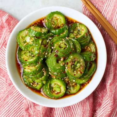 Delicious Asian cucumber salad with fresh ingredients and vibrant flavors