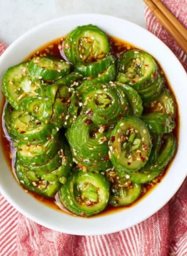 Delicious Asian cucumber salad with fresh ingredients and vibrant flavors