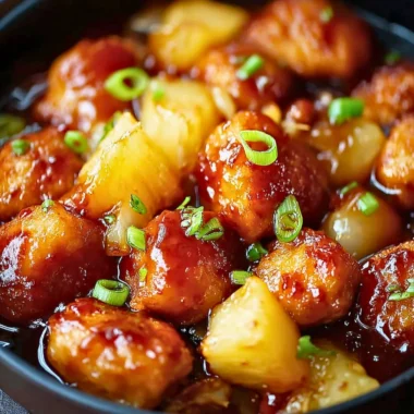 Delicious Brown Sugar Pineapple Chicken with vibrant pineapple and savory glaze