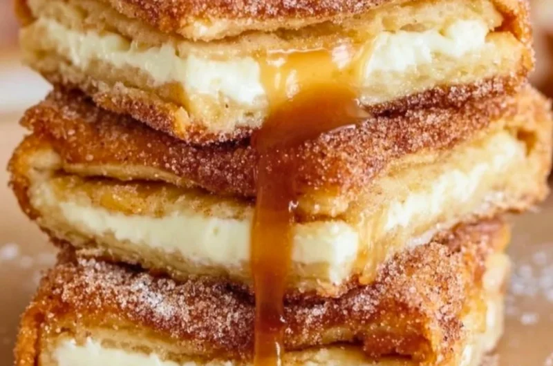 Delicious Churro Cheesecake topped with cinnamon and sugar