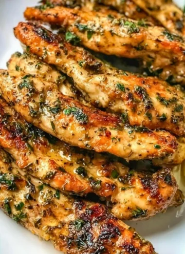 Crispy Greek chicken tenders served with lemon and herbs