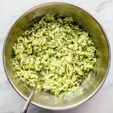 Fresh Green Goddess Cabbage Salad with vibrant greens and dressing