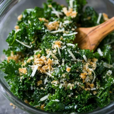 Lemon Parmesan Kale Salad with fresh ingredients and vibrant colors