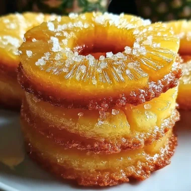 Delicious Pineapple Upside Down Sugar Cookies arranged on a plate.