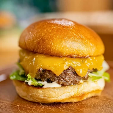 Delicious homemade smash burger ready to be served