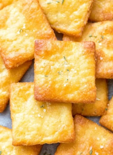 Easy 2 ingredient Keto Crackers recipe for low-carb snacking