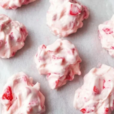 Delicious Chocolate Strawberry Yogurt Clusters recipe ready to enjoy.