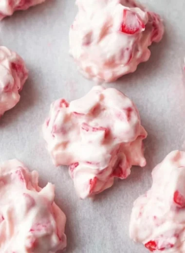Delicious Chocolate Strawberry Yogurt Clusters recipe ready to enjoy.