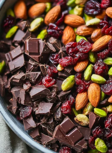Delicious Dark Chocolate-Cherry Trail Mix for anti-inflammatory benefits