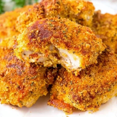 Deliciously cooked chicken thighs served on a plate with fresh herbs