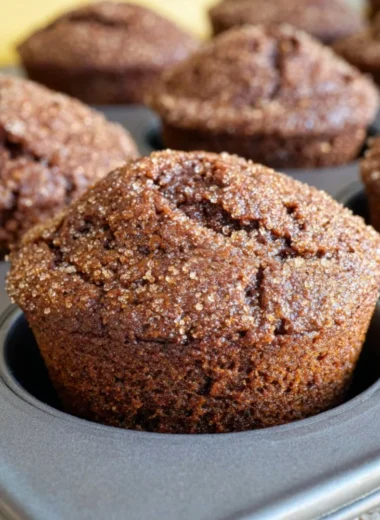 Delicious glazed gingerbread muffins, perfect for festive occasions.