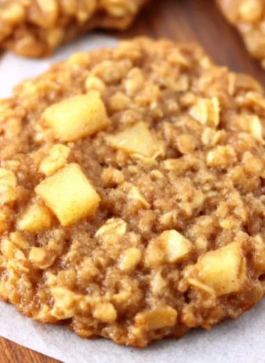 Healthy apple pie oatmeal cookies baked with wholesome ingredients