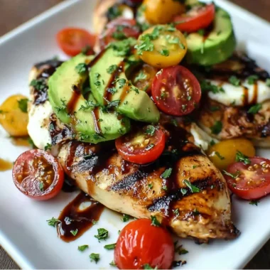Juicy grilled California avocado chicken served on a plate