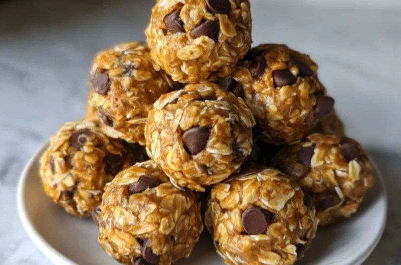 No-Bake Peanut Butter Energy Bites, a healthy snack option.