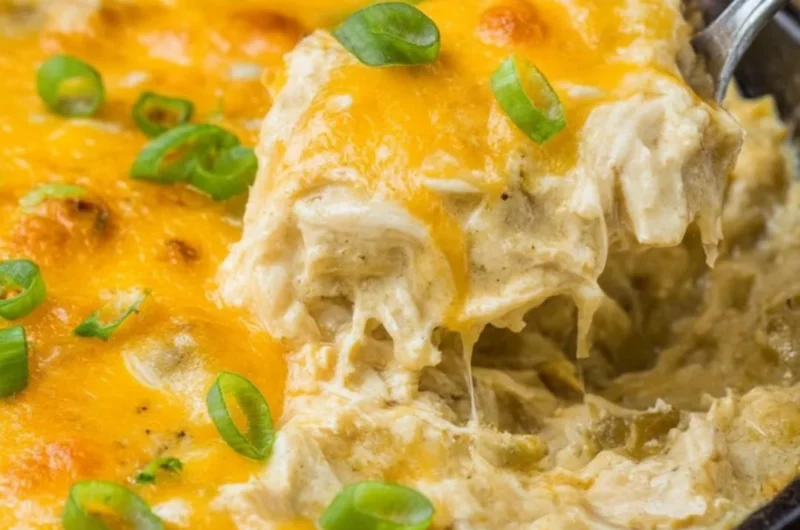One Pan Keto Green Chili Chicken dish with vibrant green chilies and fresh ingredients
