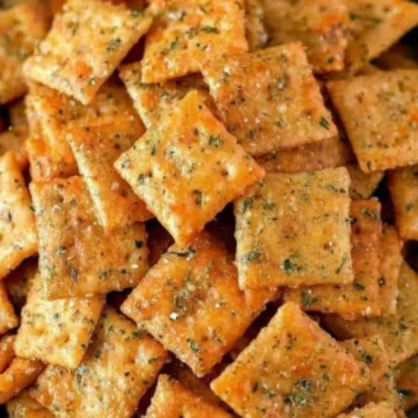 A bowl of crispy Ranch Crackers perfect for snacking or parties.