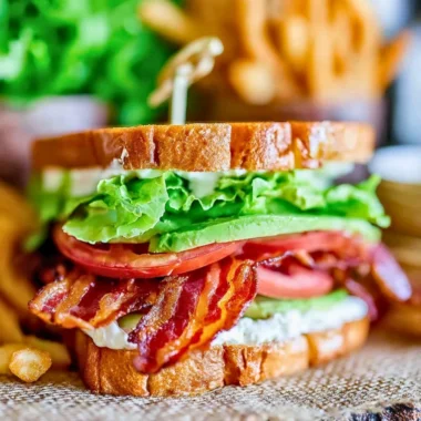 Delicious BLT sandwich with bacon, lettuce, and tomato on toasted bread