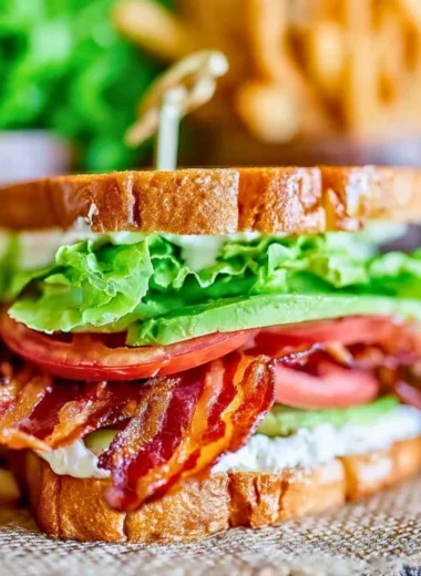 Delicious BLT sandwich with bacon, lettuce, and tomato on toasted bread