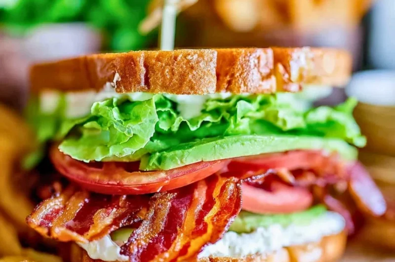 Delicious BLT sandwich with bacon, lettuce, and tomato on toasted bread