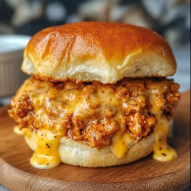 Delicious Cajun Chicken Sloppy Joes served on a bun with toppings