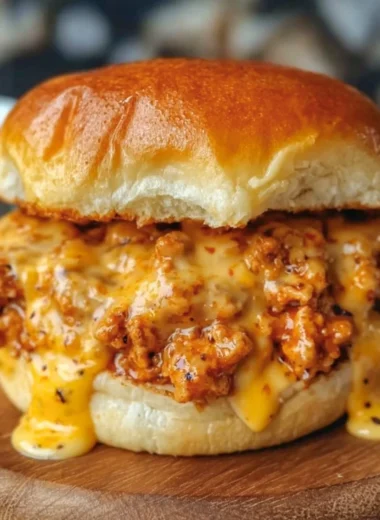 Delicious Cajun Chicken Sloppy Joes served on a bun with toppings