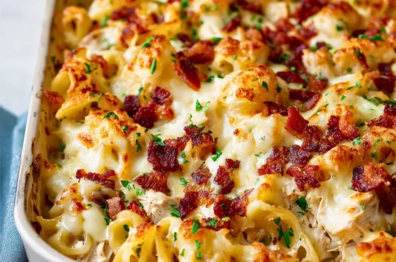 Delicious Crazy Good Casserole served in a baking dish, perfect for family meals