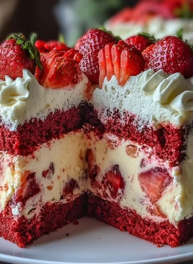 Delicious strawberry earthquake cake, a show-stopping dessert for any occasion