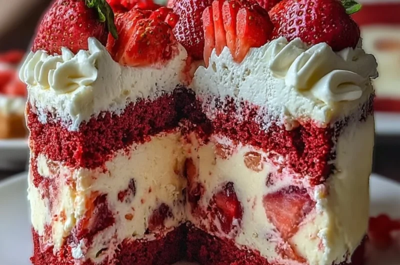 Delicious strawberry earthquake cake, a show-stopping dessert for any occasion