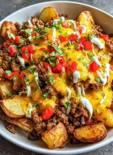 Loaded Southwest potato bowls topped with fresh ingredients and spices
