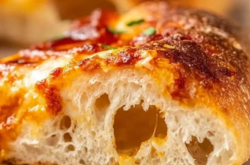 Freshly prepared quick rise pizza dough ready for topping and baking