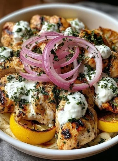 Delicious Slow Cooker Chicken Gyros served with fresh toppings and pita bread