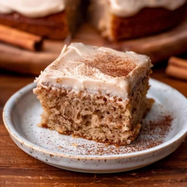Delicious spiced chai cake with aromatic spices and frosting