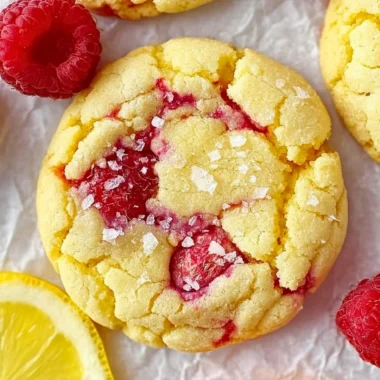 Freshly baked cozy lemon raspberry cookies with vibrant colors and a mouthwatering aroma.