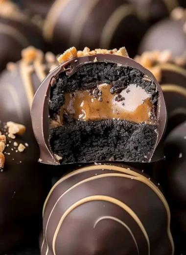 Delicious Reese's Oreo Balls made with chocolate, peanut butter, and Oreo cookies