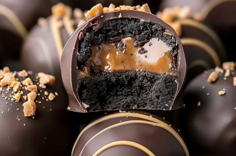 Delicious Reese's Oreo Balls made with chocolate, peanut butter, and Oreo cookies